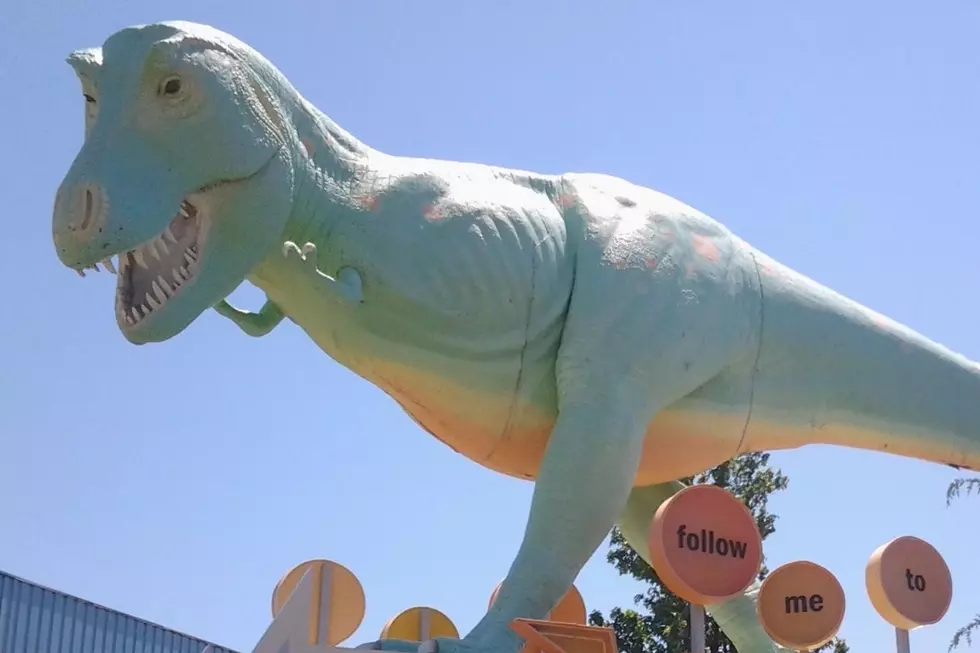 Millie the CMOE Dinosaur Finds a New Home in Downtown Evansville