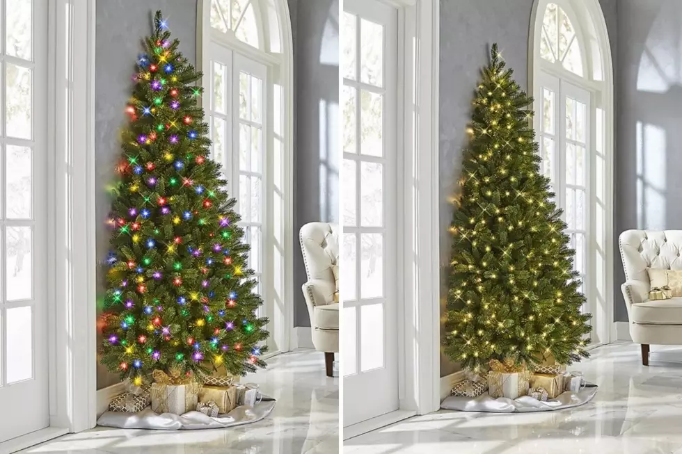 Half-Christmas Trees Exist For Those Who Hate Decorating The Back