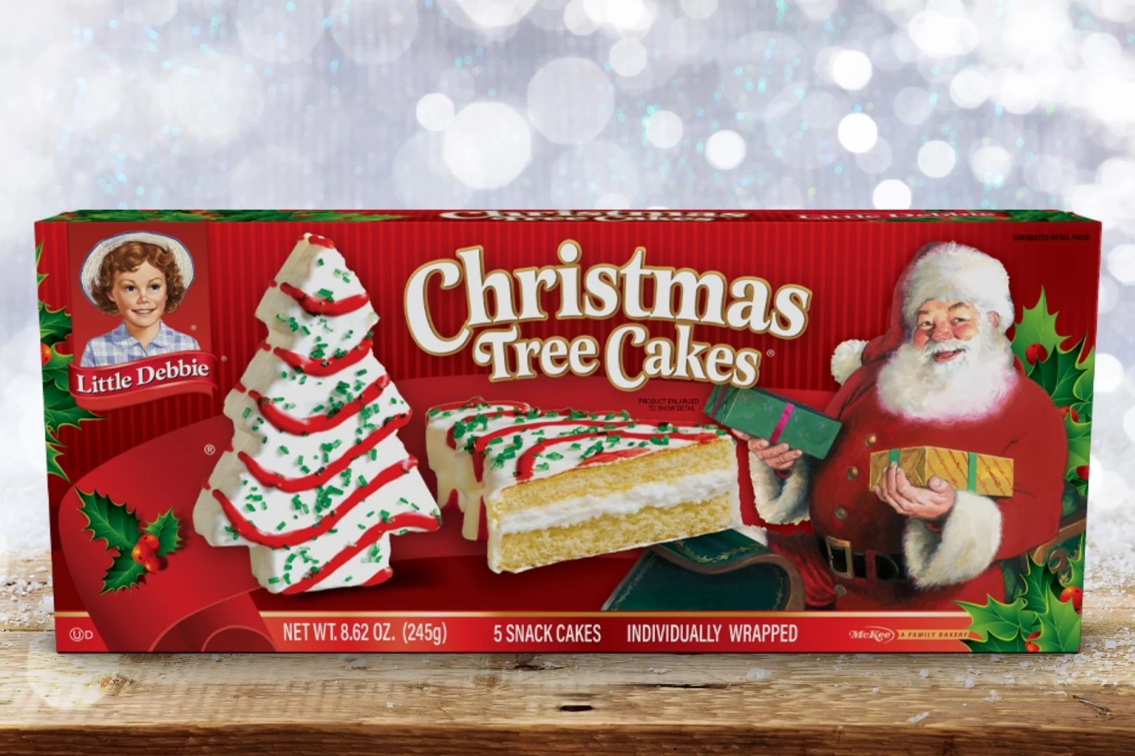 Christmas Tree Snack Cakes