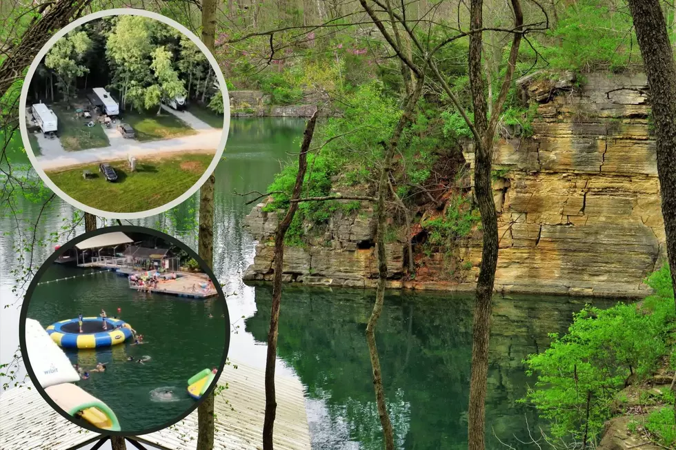 See Hidden Indiana Campground Located in a Beautiful Abandoned Rock Quarry