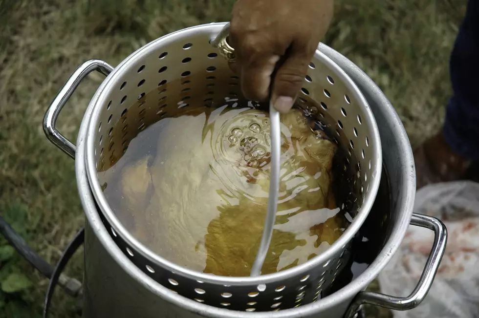 Deep frying a turkey