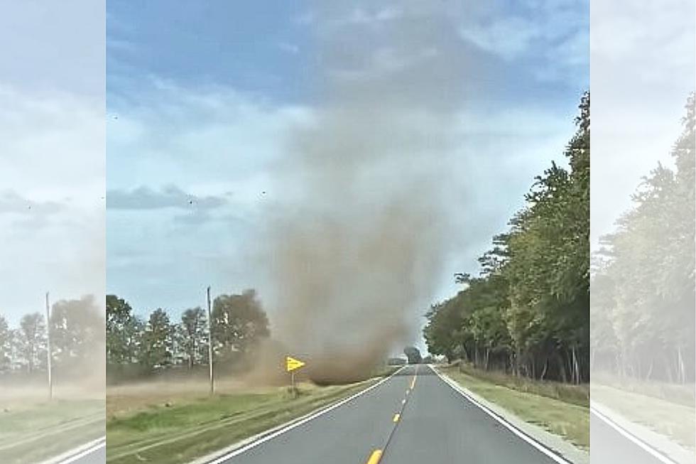 Video Captures a Dust Devil Attempting to Cross a Southern Indiana Road