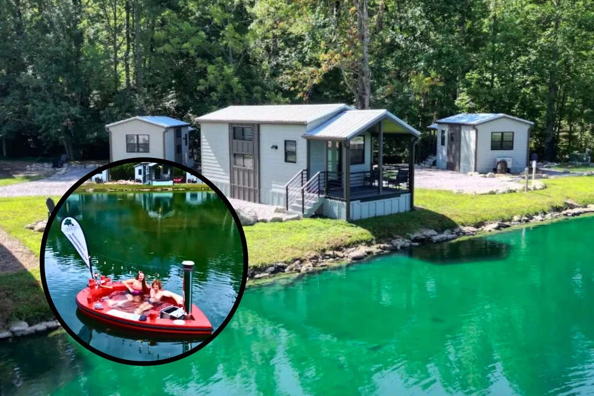 You Can Rent a Tiny Home With a Hot Tub Boat in Gatlinburg
