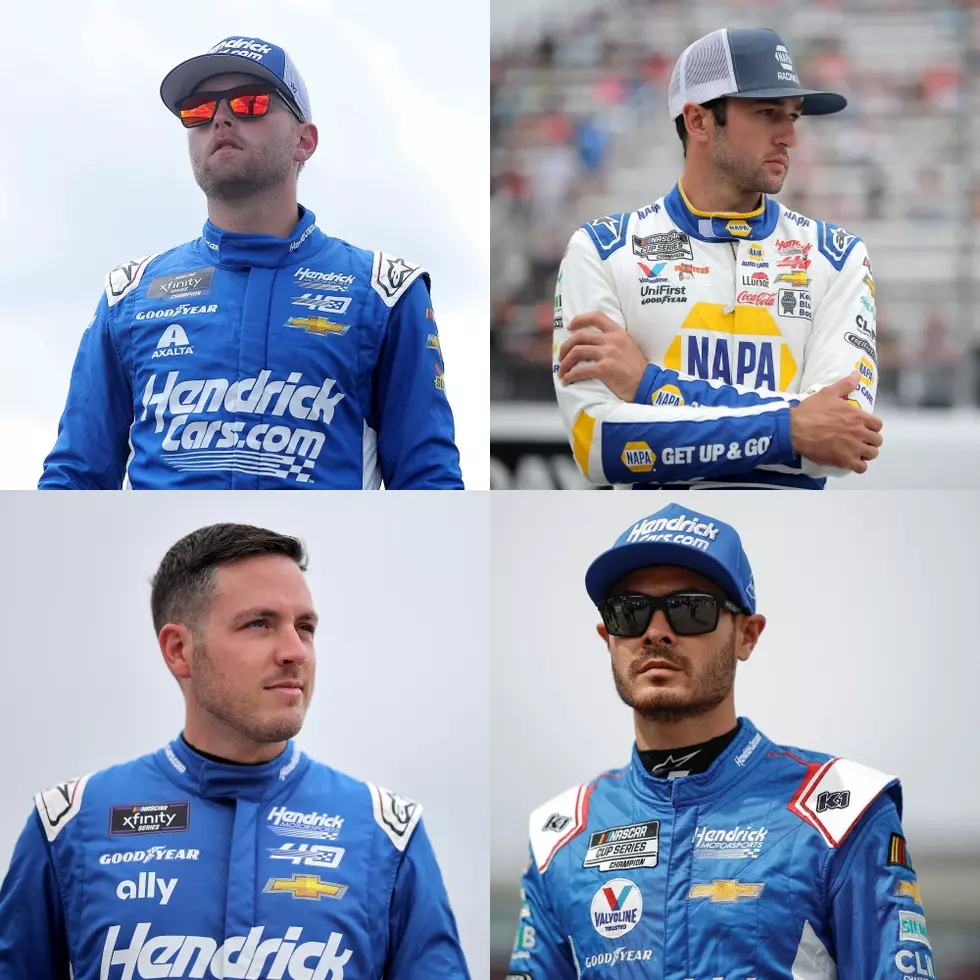 Chase Elliott (No. 9), Kyle Larson (No. 5), William Byron (No. 24), and Alex Bowman (No. 48)