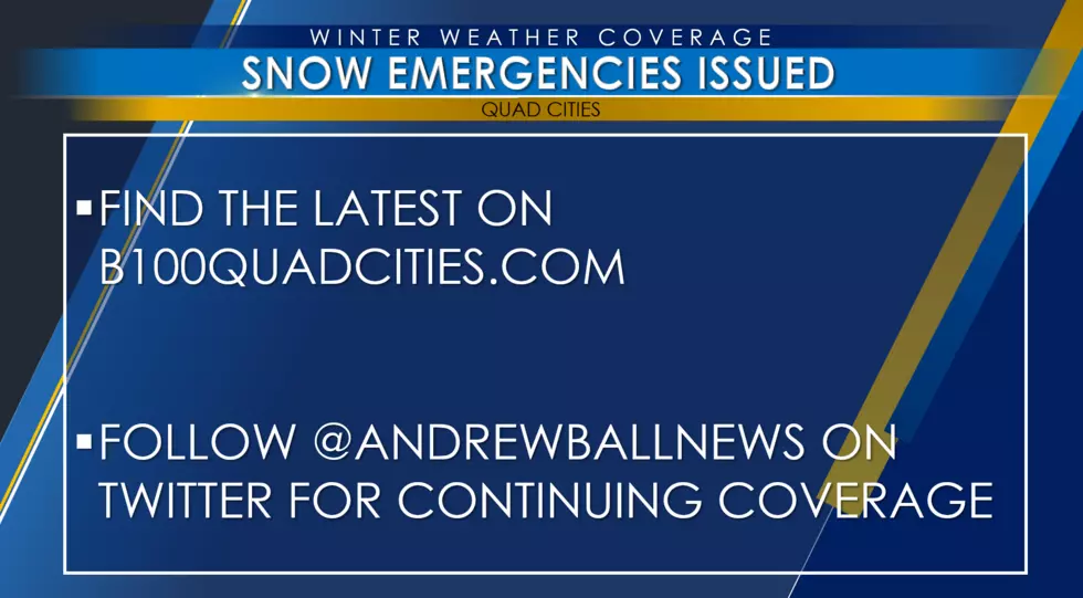 Snow Emergencies Issued Across QCA