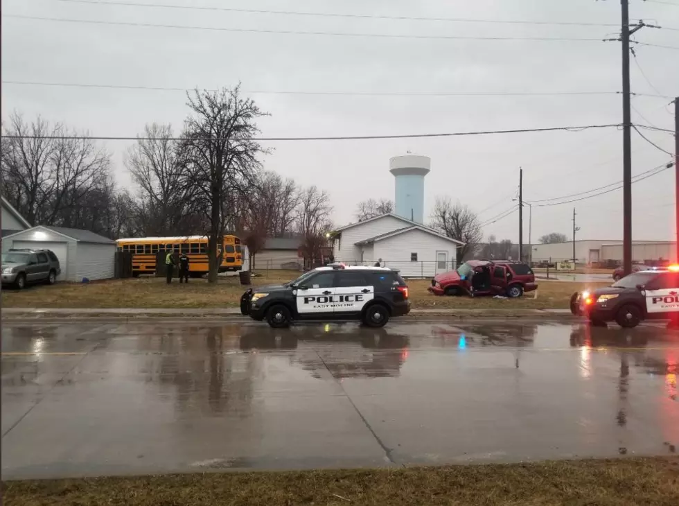 School Bus Crashes Into Backyard In East Moline
