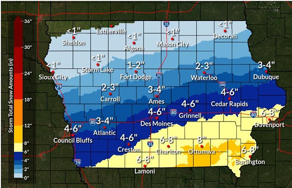 Quad Cities Expected To See Up To 8 Inches Of Snow New Year's Day