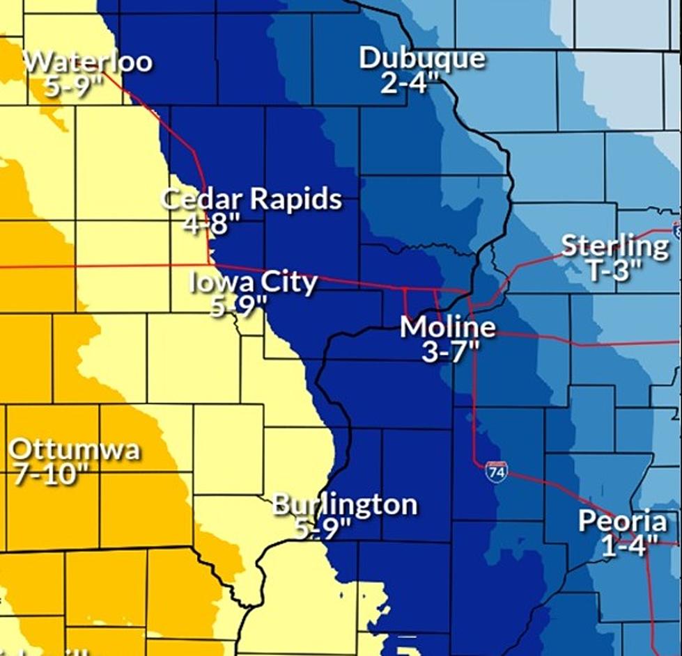 Quad Cities Could See Up To 7 Inches Of New Snow Friday. Friday N