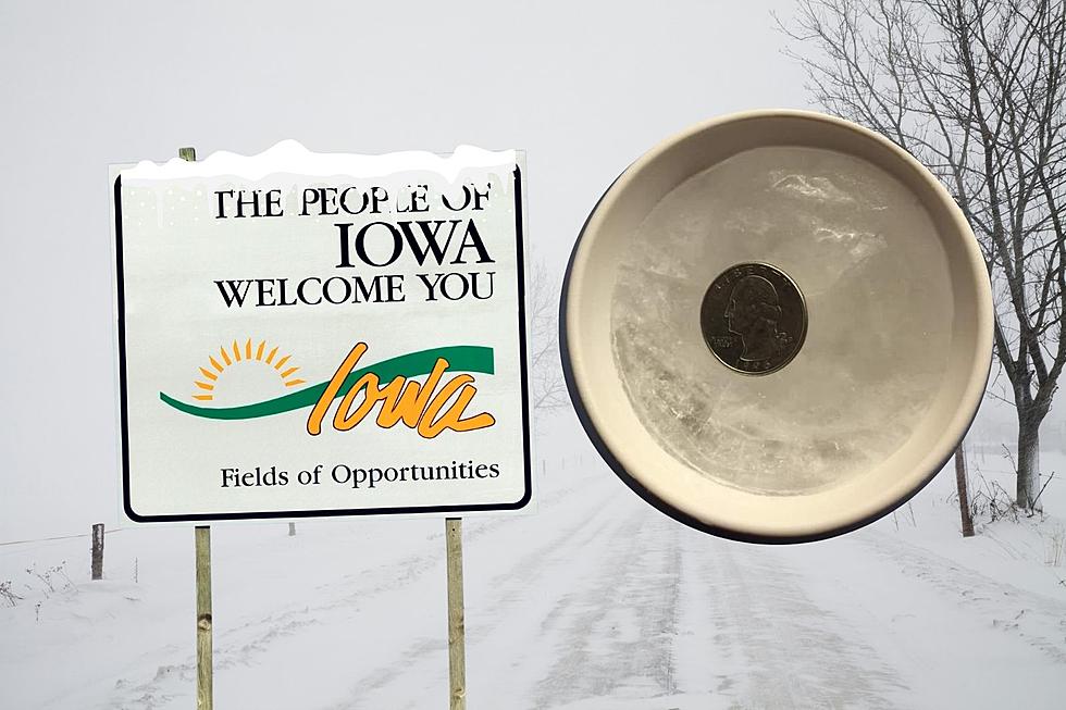 Iowa, Put A Quarter In A Frozen Cup Before A Winter Storm