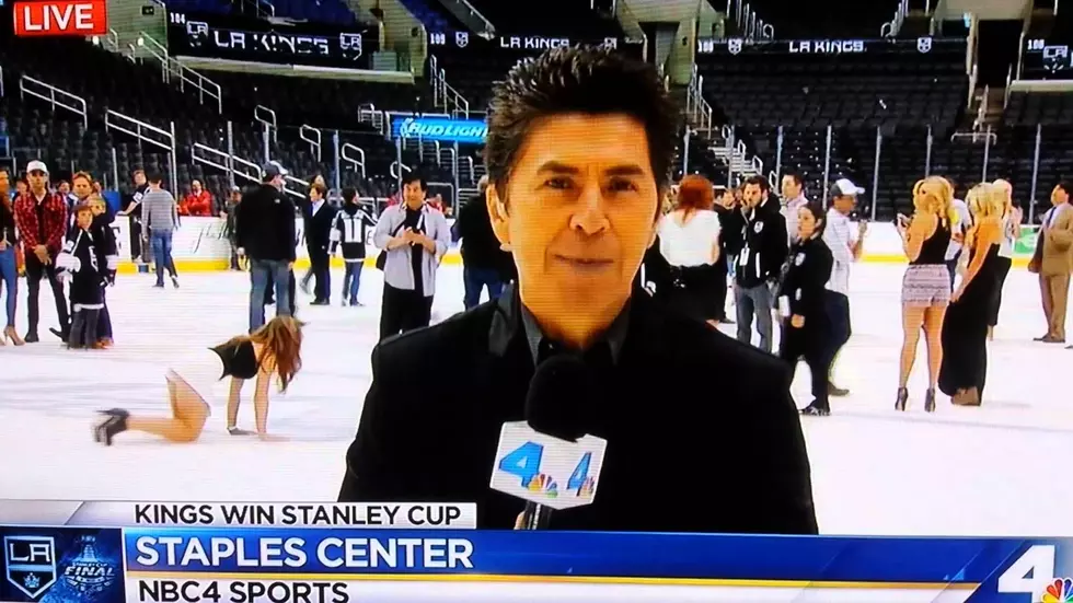 Chick Face-Plants on the Ice After Kings&#8217; Win