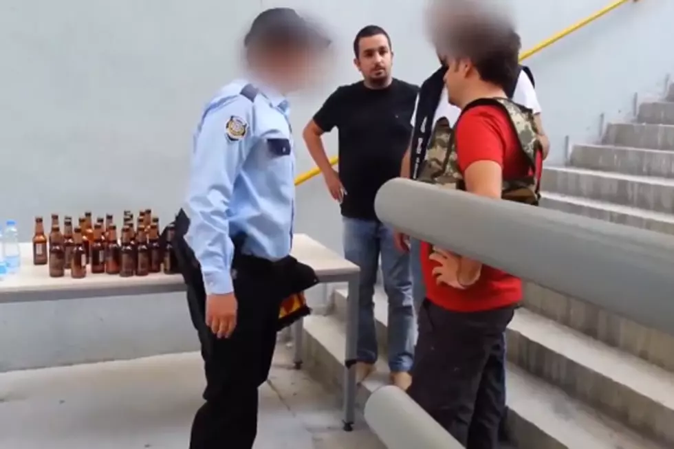 Turkish Man Tries Smuggling Beer into Soccer Match