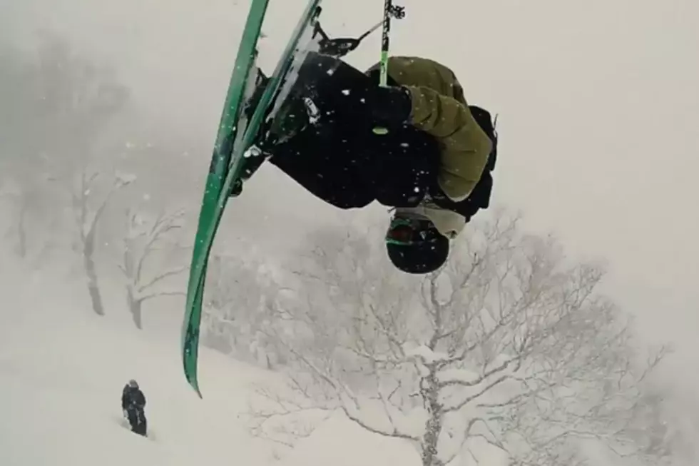 Skier Does a Front Flip and Sticks the Landing, Kinda