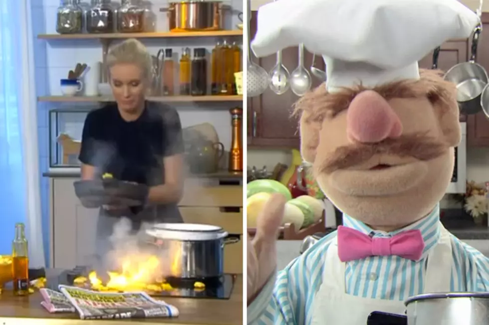 Swedish TV Host Starts Fire While Cooking Cheese Doodles