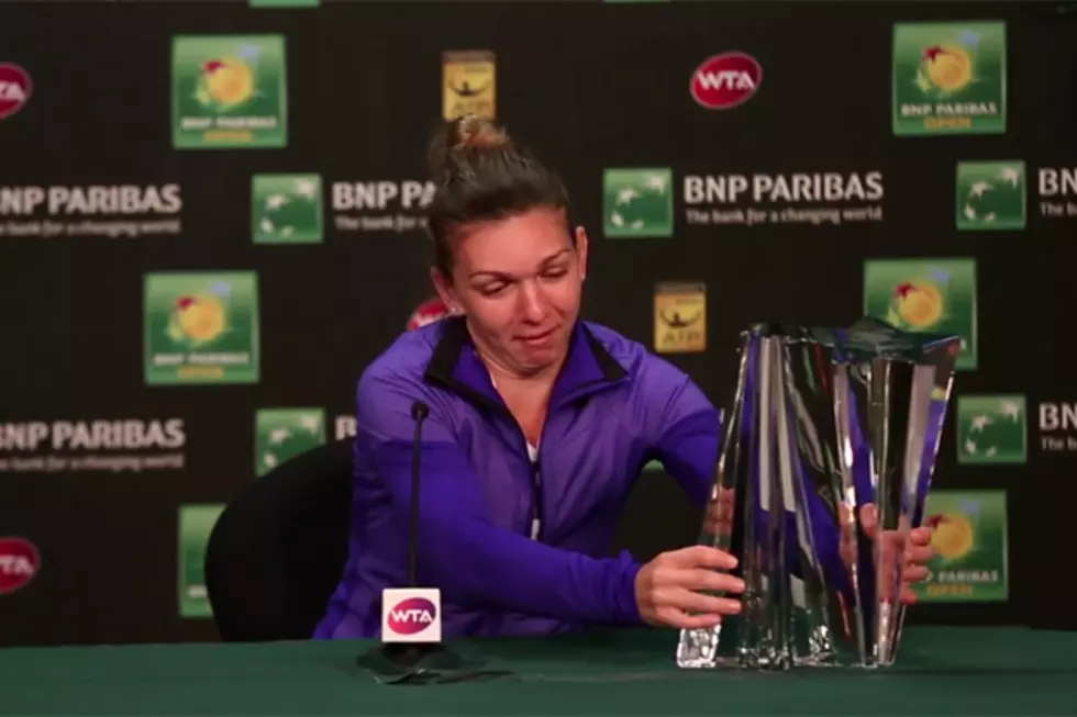 Trophy is Too Heavy for Tennis Player to Lift