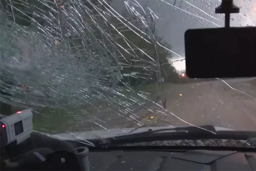 Watch Softball-Sized Hail Smashes a Guy&#8217;s Windshield
