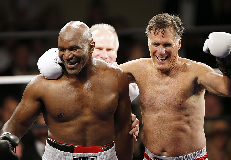 Mitt Romney and Evander Holyfield Boxed For Two Rounds