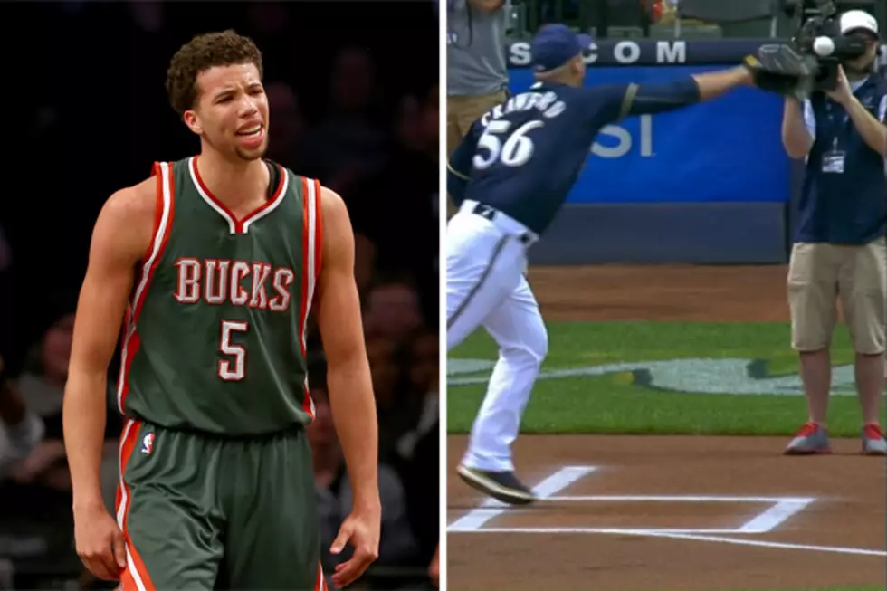 Bucks&#8217; Michael Carter-Williams Hit Cameraman With First Pitch