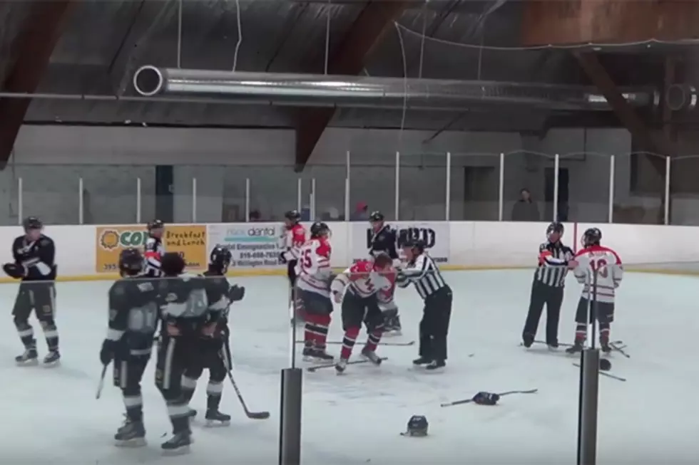 Hockey Brawl Leads to Referee on Player Violence