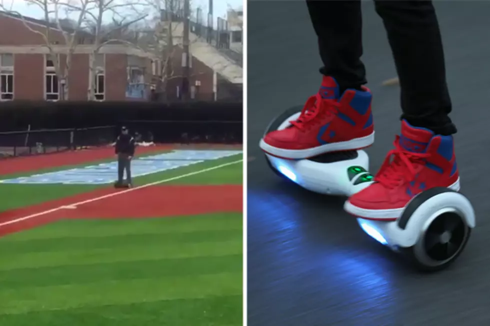 Division III Umpire Traverses Field On Hoverboard