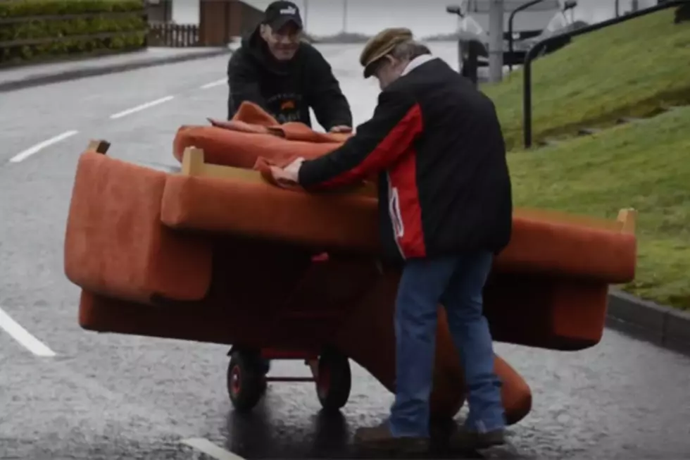 Two Drunk Irishmen Join Forces to Move a Couch