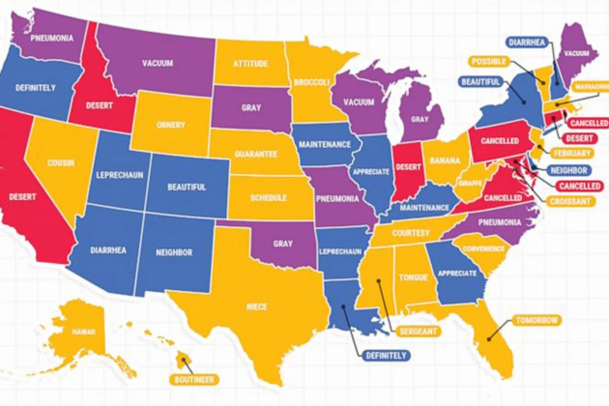 The Most Misspelled Word In Every State 