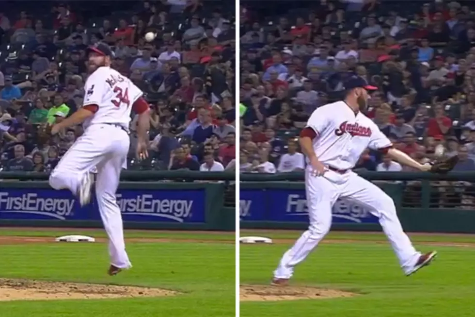 Indians Pitcher Made a Clutch Hacky Sack Catch