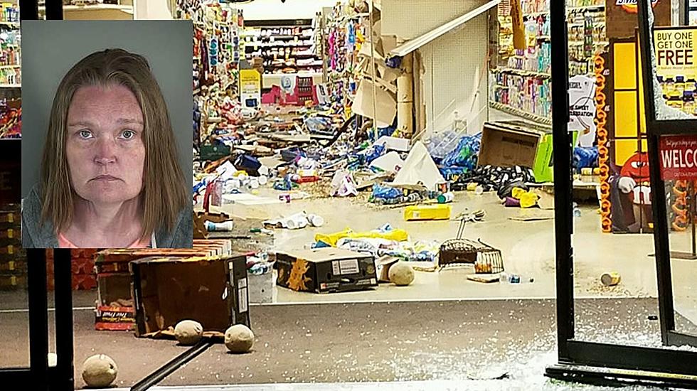 Upset Woman Drives Her Car into Grocery Store, Up and Down Aisles