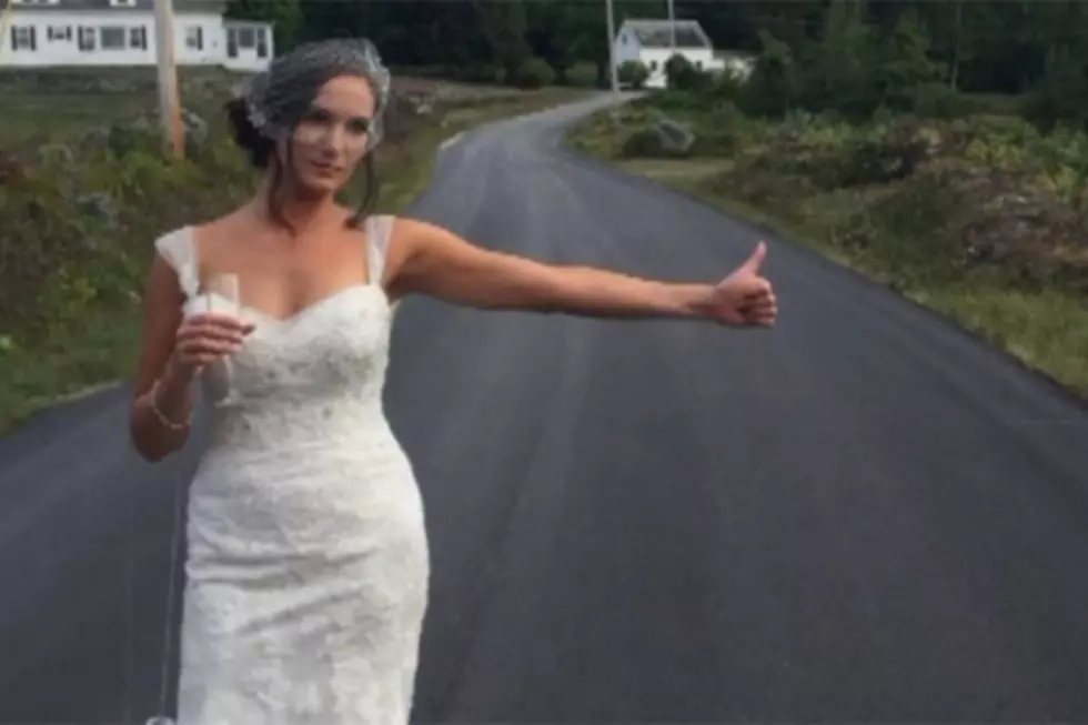 Bride Hitchhikes to Wedding After Limo Gets Flat Tire