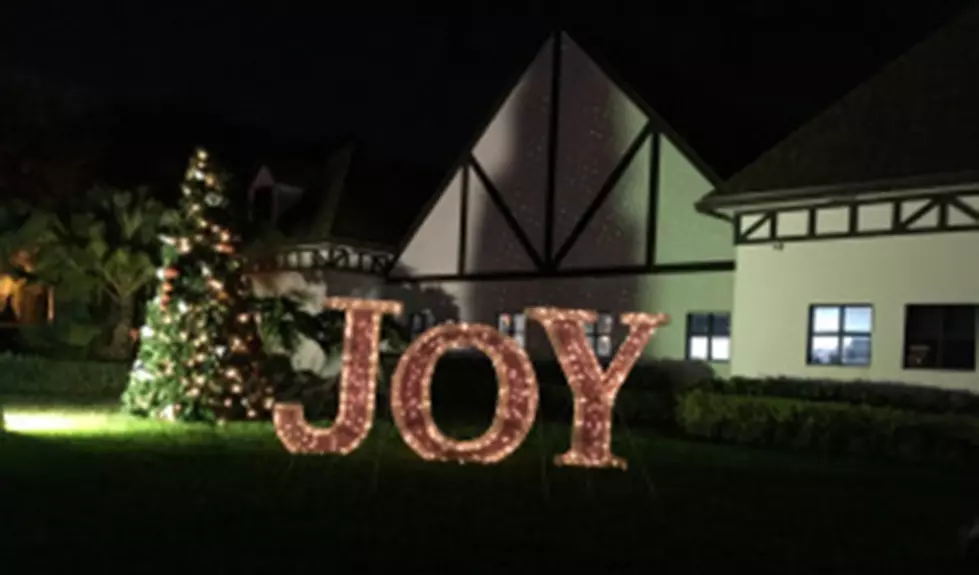 Grinch Stole a $1,400 Christmas “Joy” Sign