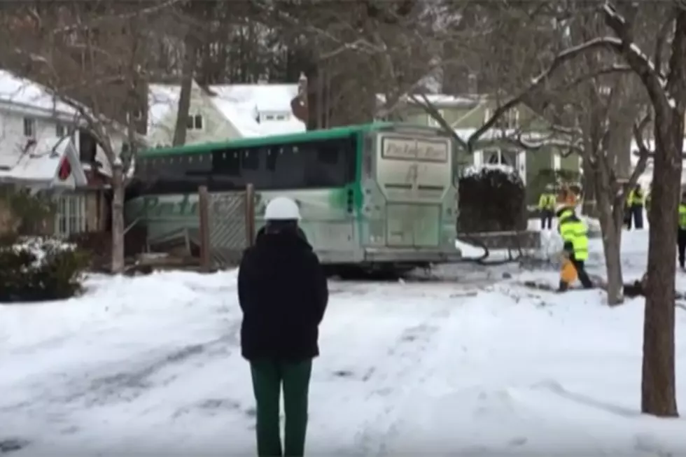 Bus Hit Oil Delivery Truck and Massachusetts House