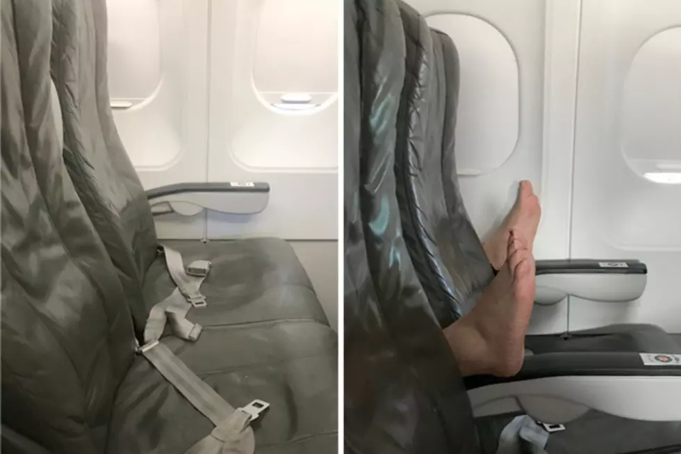 Airline Passenger Uses Empty Seat to Rest Bare Feet