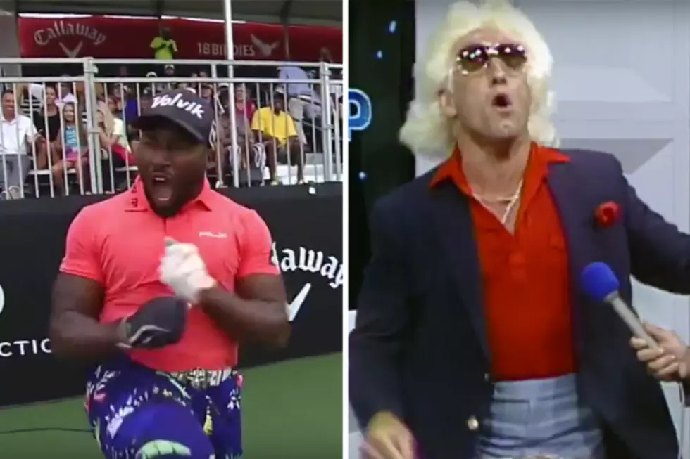 Golfer Does Ric Flair Impression Before Smashing Drive