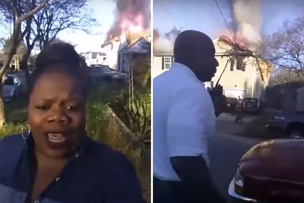 Amateur Reporter Goes Live At The Scene Of A House Fire