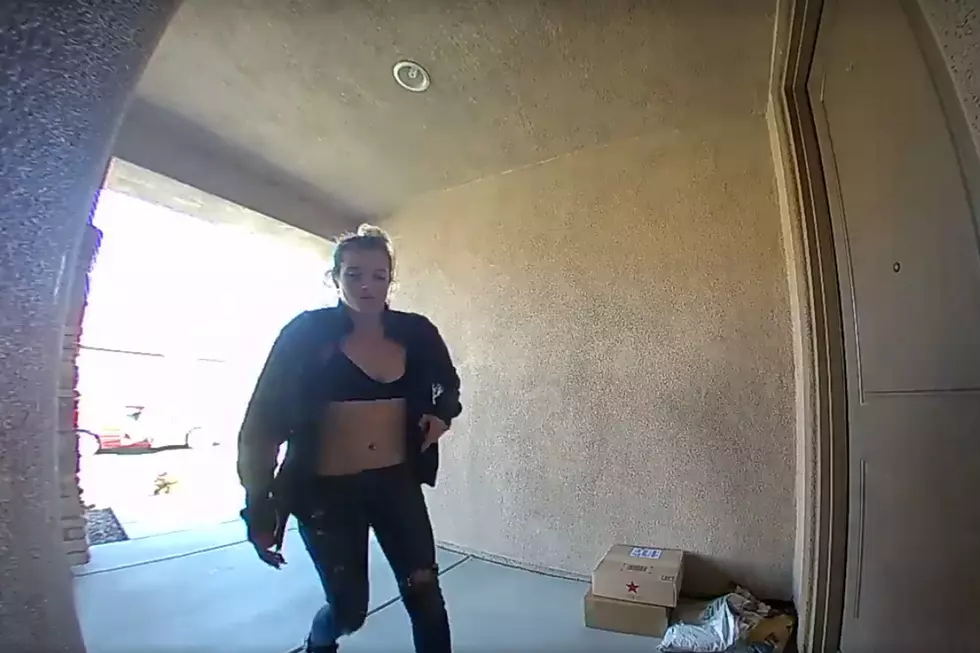 Porch Pirate Stole Packages in Just a Bra and Jacket