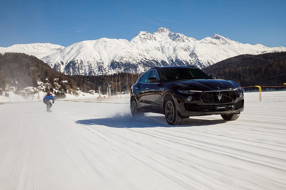 Snowboarder Breaks Speed Record Being Towed By Maserati