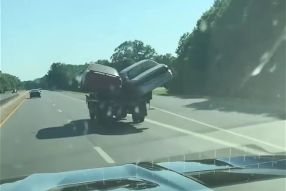 Small Truck Unbelievably Hauls Two Cars At Once