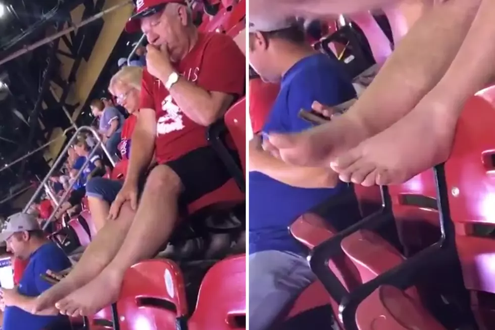 Cardinals Fan Asserts Dominance By Going Barefooted