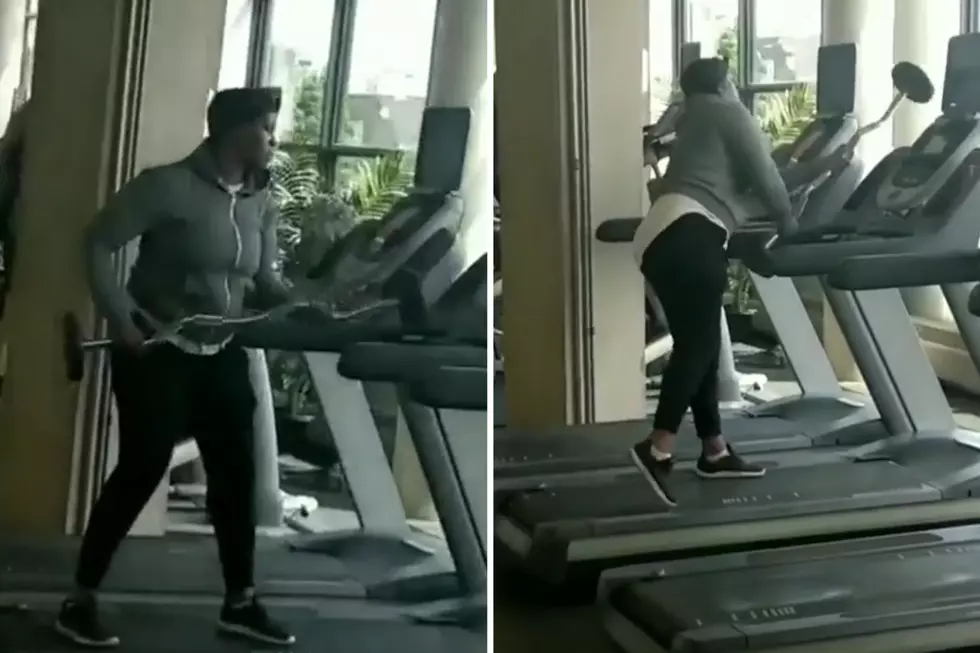 Woman Rampages at Gym, Attacks Treadmill With Weights