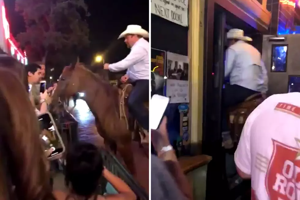 Cowboy Rides His Horse Into a Bar