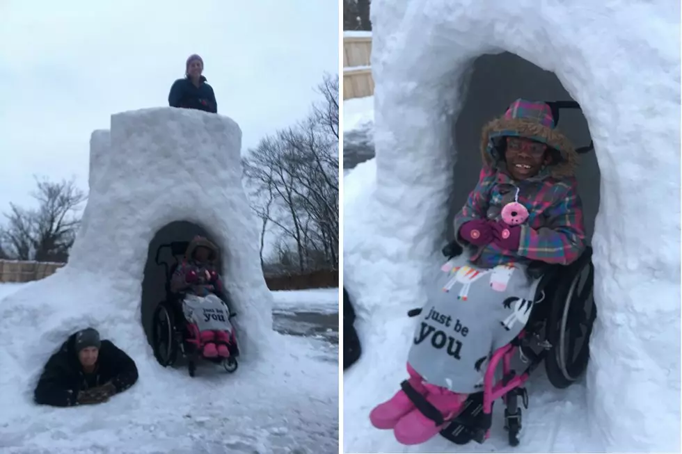 Father of Special Needs Children Builds Handicap-Accessible Snow Fort