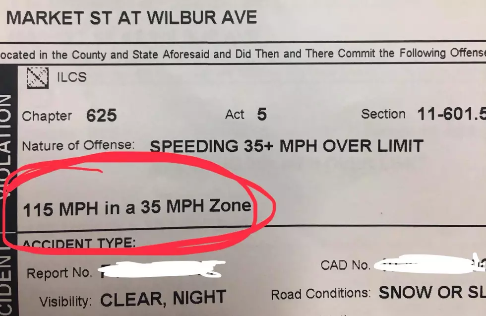 Illinois Driver Is Busted Driving 115 Miles-Per-Hour in the Snow