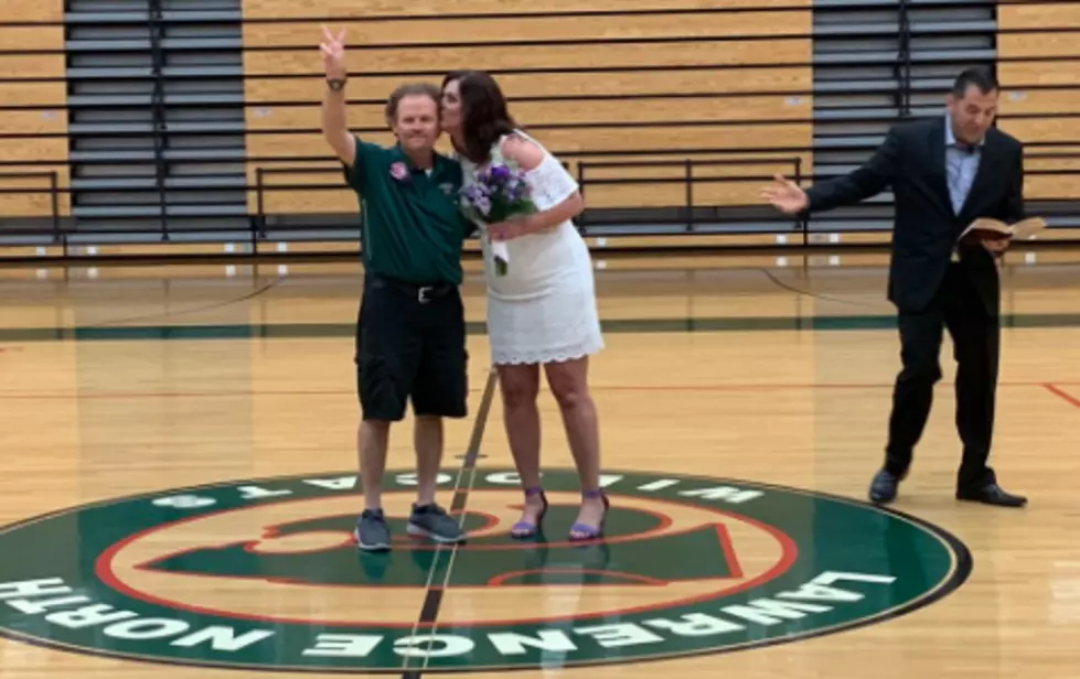 High School Teacher and Guidance Counselor Got Married in the Gym on the Last Day of School