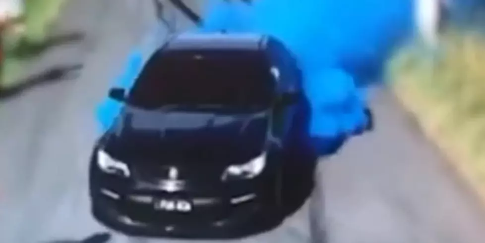 Man Arrested When His Car Catches on Fire During a Gender Reveal Stunt