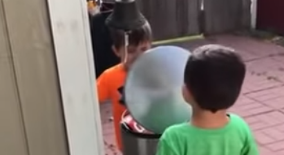 Little Boys Take Turns Getting Hit in the Face with a Garbage Can Lid