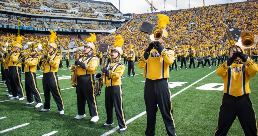 Hawkeye Marching Band Playing in Davenport Today
