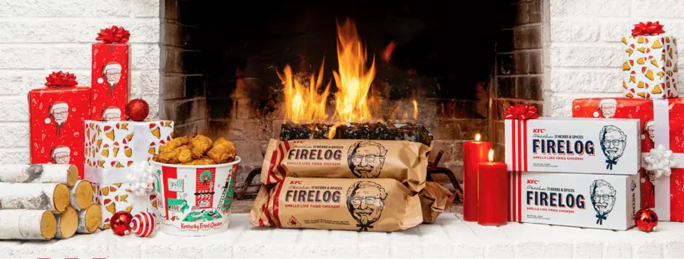 KFC&#8217;s Fire Log Smells Like Fried Chicken and is on Sale At Walmart
