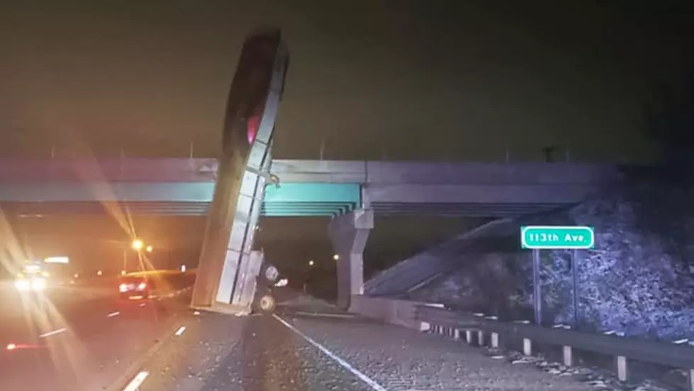Trailer Found On End Against Interstate Overpass In Indiana