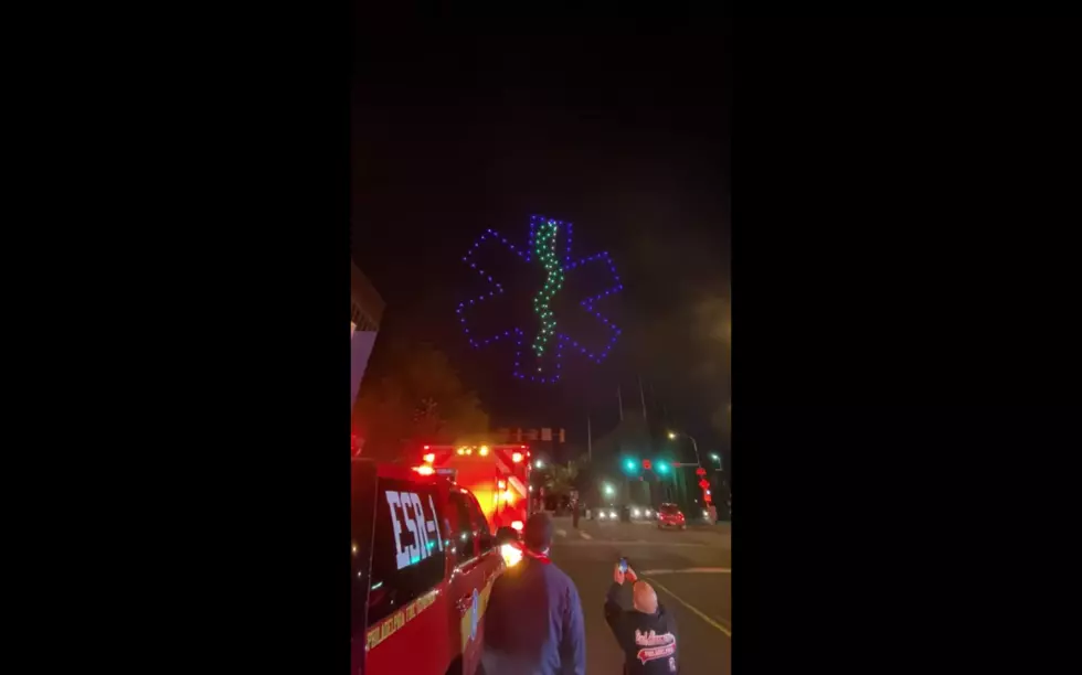 Healthcare Workers and First Responders Honored With 150 Drone Light Show