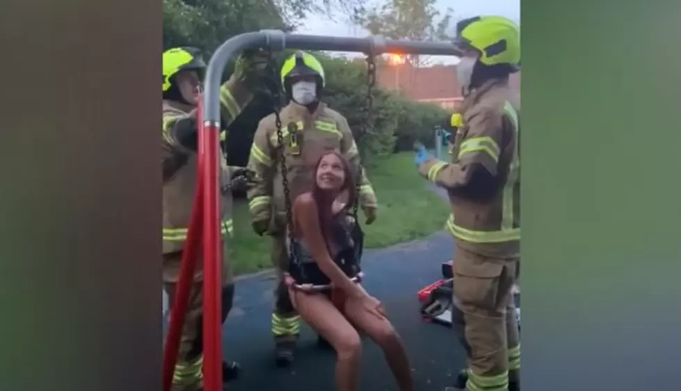 Teen Gets Trapped in Baby Swing Making TikTok