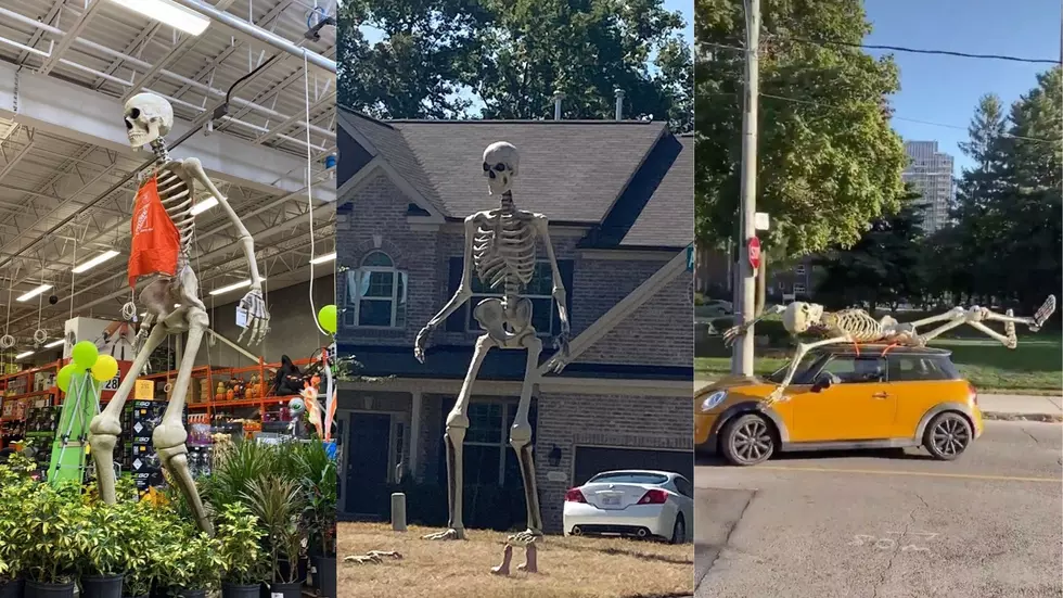 This 12&#8242; Foot Skeleton from Home Depot Has To Be The Best Decoration This Year